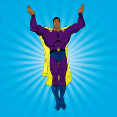 Stickers Superhelden Getekende superheld met cape  © williamrobson