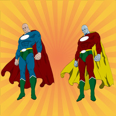 Stickers Superhelden Handgetekende superheld in vlucht  © williamrobson