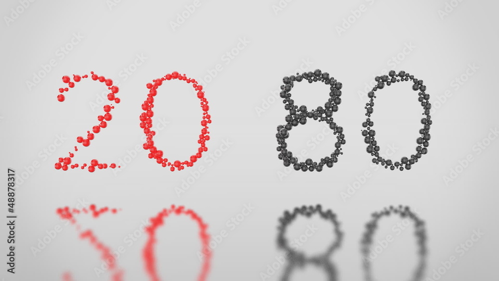 80-20 rule. Red. The Pareto principle. 80-20 rule. Red. The Pareto principle.