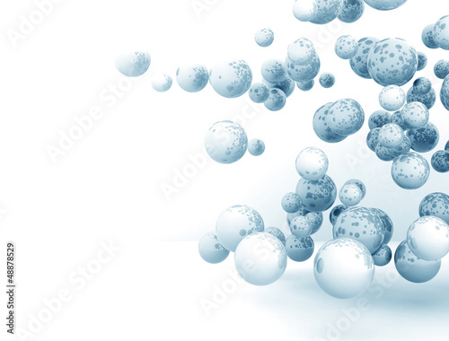Abstract blue spheres 3d