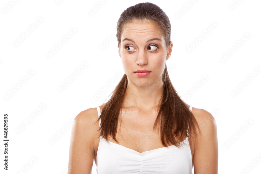 Beautiful young woman face portrait Beautiful young woman face portrait