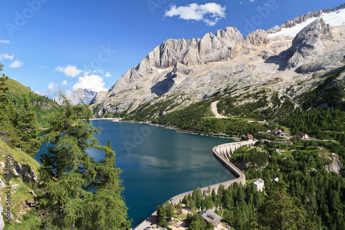 Dolomiti - Fedaia pass with lake