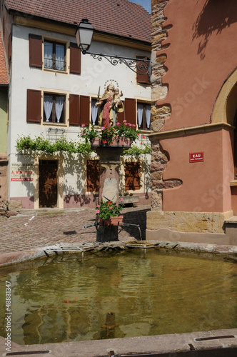 Alsace, the village of  Westhalten in Haut Rhin photo