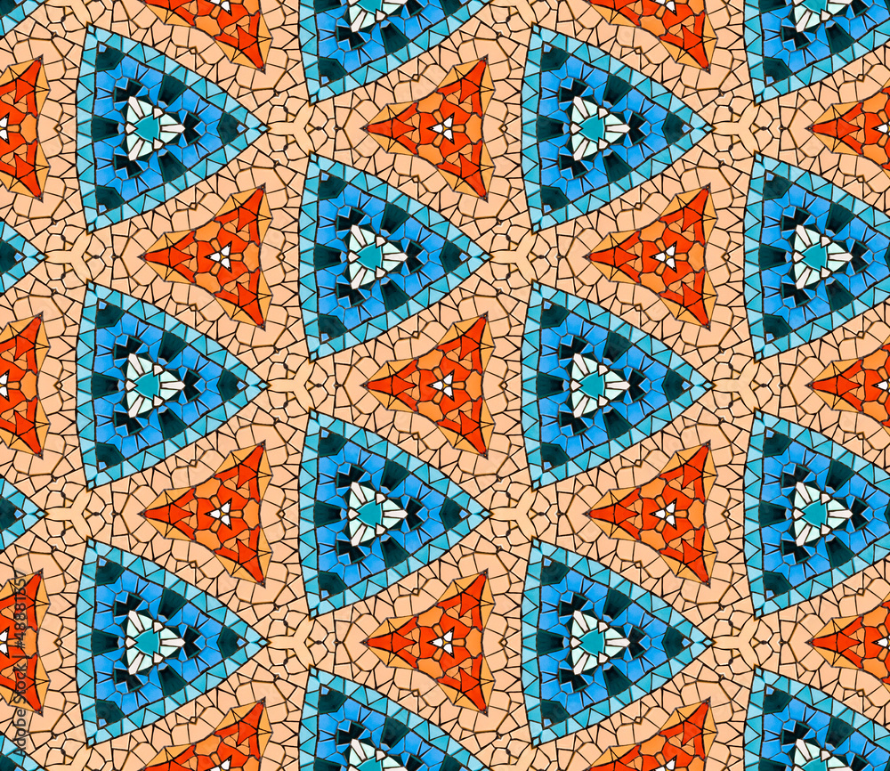 Seamlessly tiled kaleidoscopic mosaic pattern Seamlessly tiled kaleidoscopic mosaic pattern