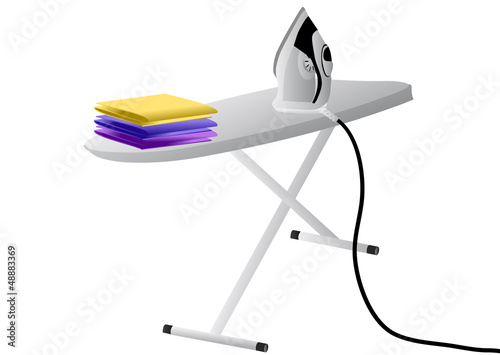 iron and ironing board