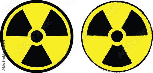 Radiation danger sign set vector illustration