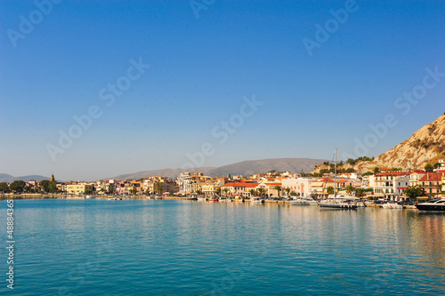 Panoramic view of the town and port of Zakynthos, Greece. Zante 