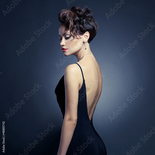 Fotografie, Tablou Elegant lady in evening dress