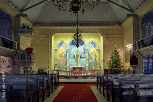 Obraz na płótnie Interior of the Arvidsjaur Church, Sweden w salonie