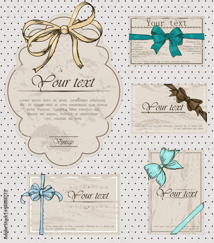 Set of vintage gift bows.