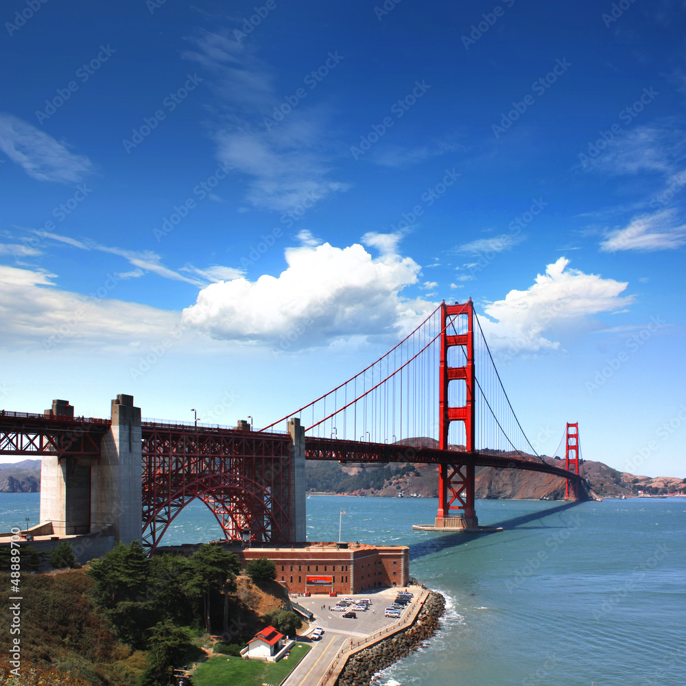 Naklejka premium USA ) San Francisco (Golden Gate Bridge )