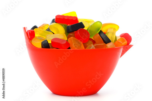 Bowl with colorful candy