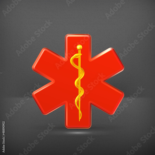 Rod of Asclepius emblem
