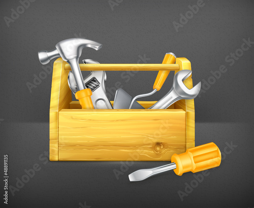 Wooden toolbox