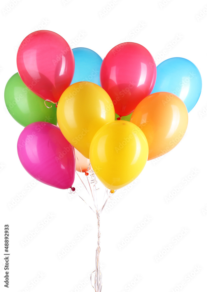 Colorful balloons isolated on white