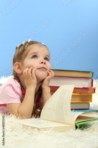 cute little girl with color...