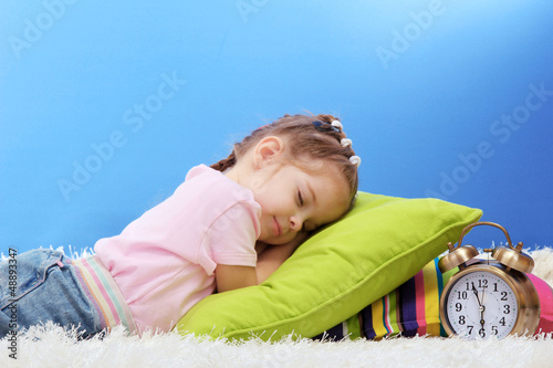 cute little girl sleeping
