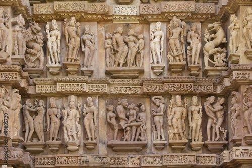 Khajuraho erotic carvings.