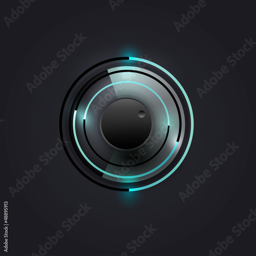 User interface knob for media player