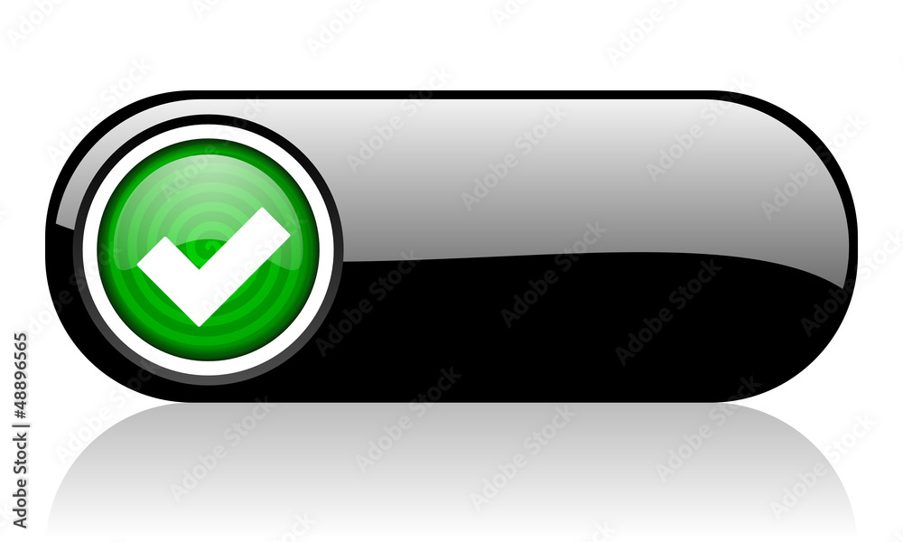 accept black and green web icon on white background accept black and green web icon on white background