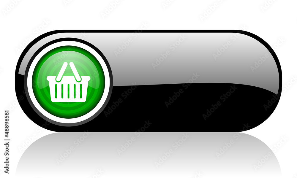 shopping cart black and green web icon on white background shopping cart black and green web icon on white background