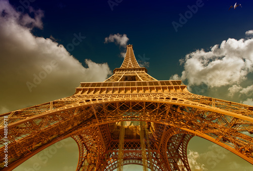 Beautiful view of Eiffel Tower in Paris