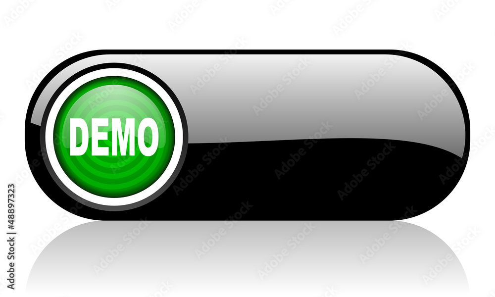 demo black and green web icon on white background demo black and green web icon on white background
