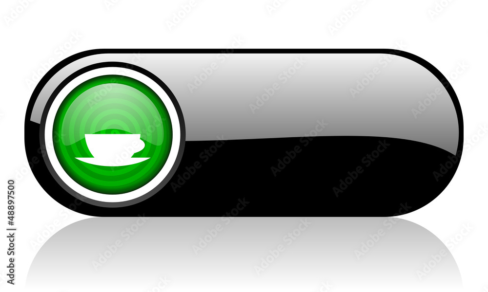 coffee cup black and green web icon on white background coffee cup black and green web icon on white background