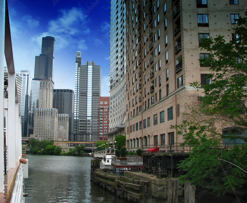 Obraz premium Chicago Buildings and Skyscrapers, Illinois
