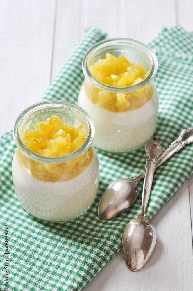 Fruit dessert with mango Fruit dessert with mango