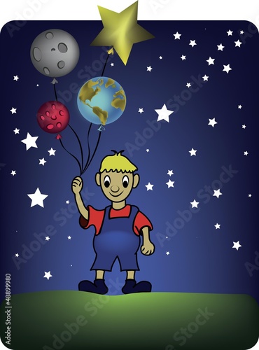 el niño y los planetas