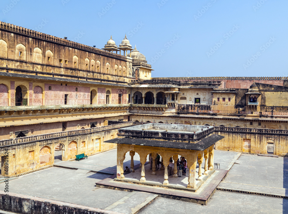 Beautiful Amber Fort near Jaipur city in India