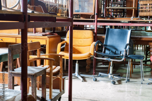 Set of chairs in the factory
