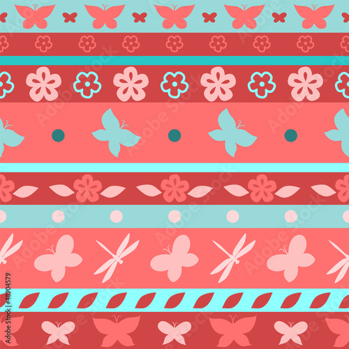 Stripes and butterflies sea...