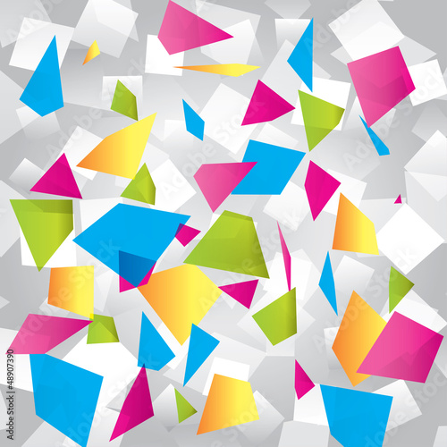 Light colorful abstract background with geometrical figures