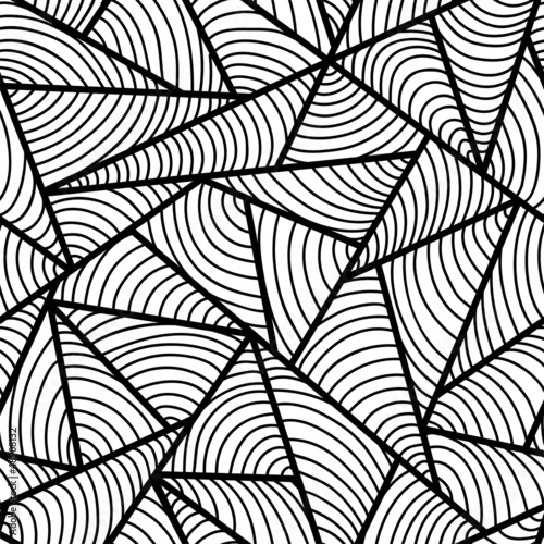 Abstract black and white seamless pattern.