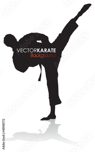 karate silhouette background