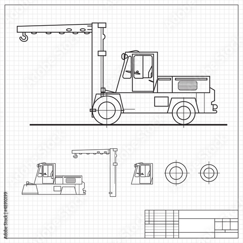 Lift truck blueprint photo