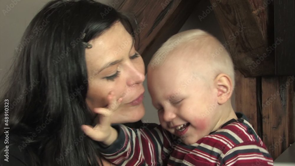 mother having fun with her son mother having fun with her son