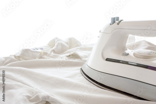 ironing tool on white background