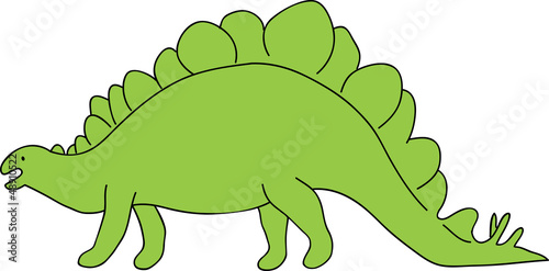 Funny dinosaur Stegosaur vector illustration