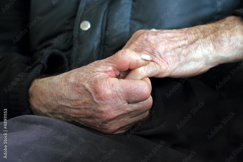 Fototapeta premium detail of old hands