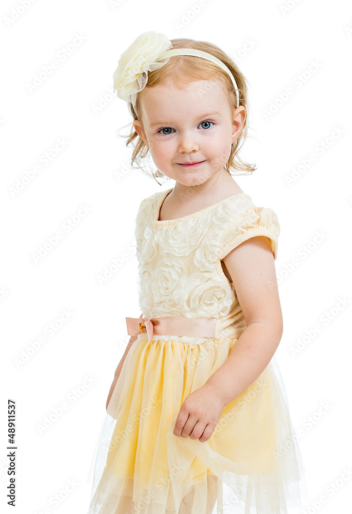 pretty little girl isolated on white background pretty little girl isolated on white background
