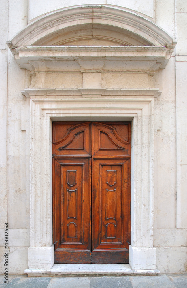 Italy, Ravenna Saint Mary Suffragio church door