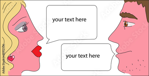 conversation between man and woman
