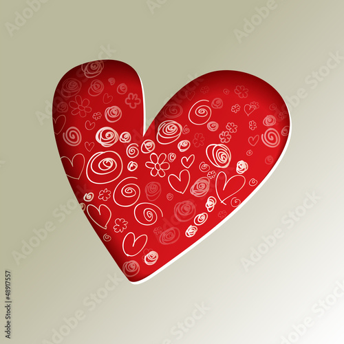 Valentines Papier Herz