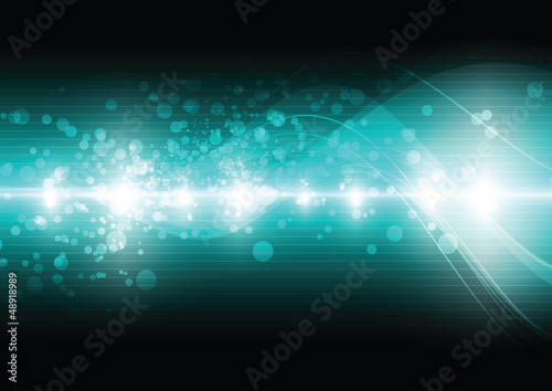 Abstract green digital sound wave background