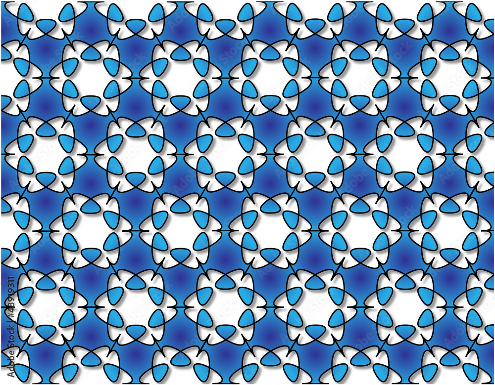 Fototapeta premium background blue floral ornament