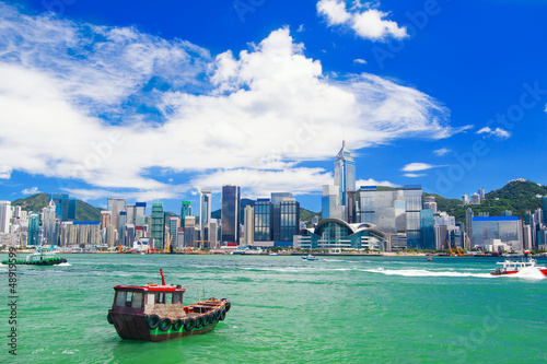 Photography Hong Kong harbour  at day