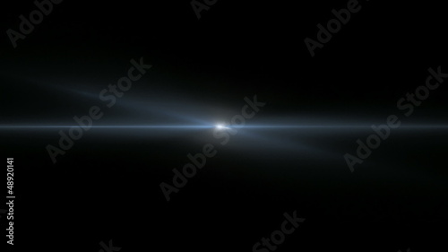 Blue Star Shining on Black, Seamless Loop Animated Fractal